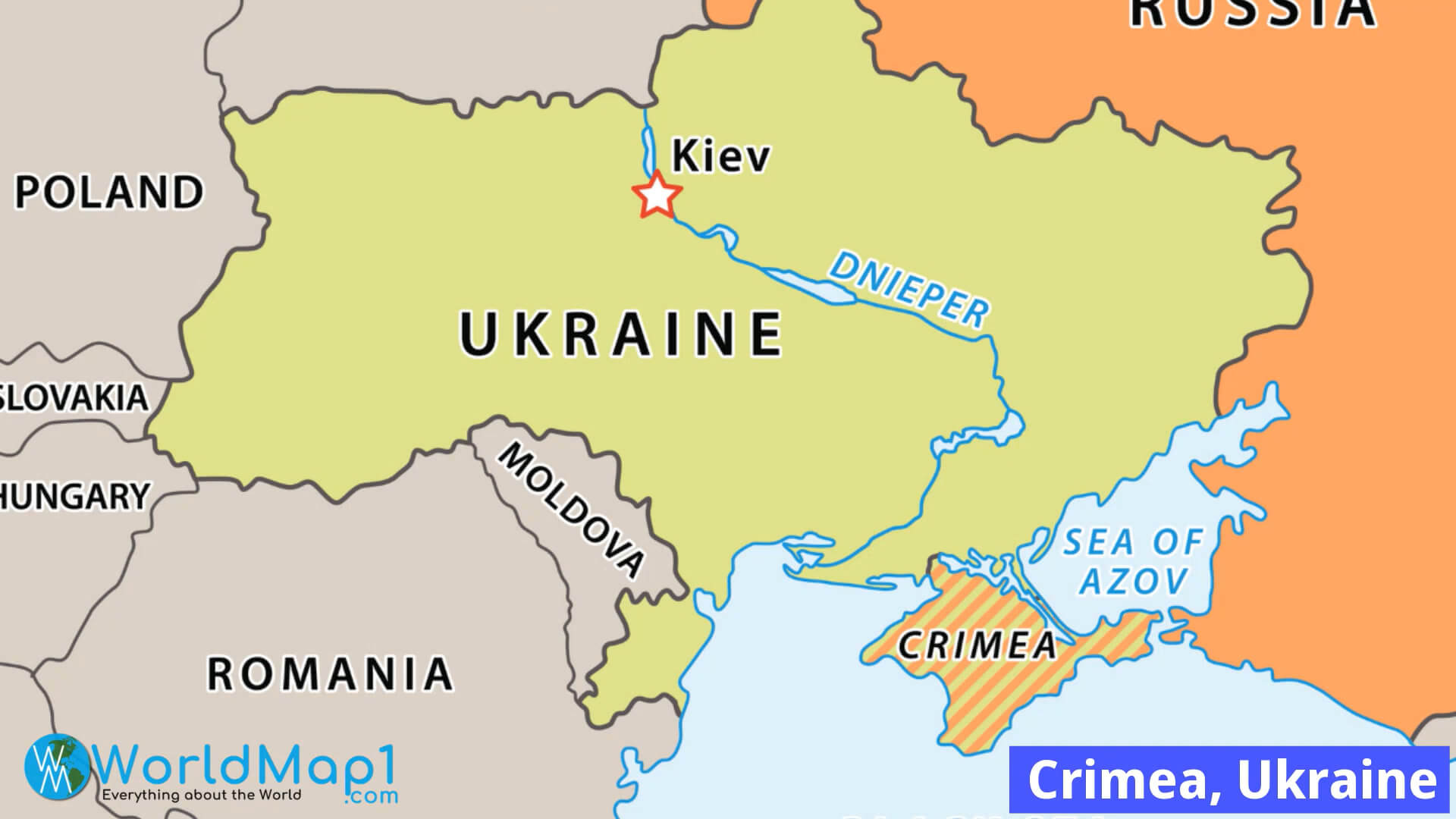 Map of Crimea Ukraine